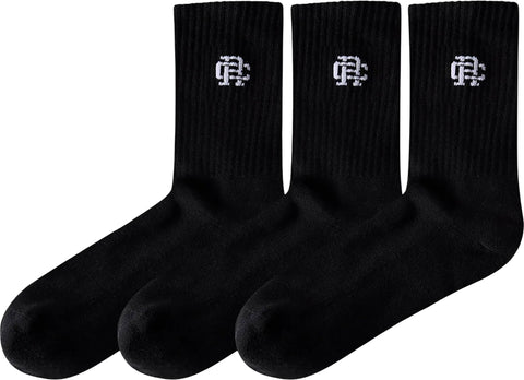 Reigning Champ 3-Pack Classic Mid Crew Socks - Men's