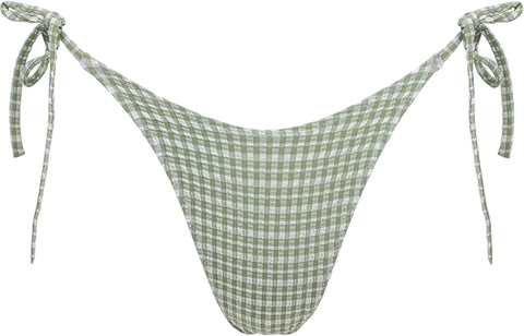Rhythm Lola Check Tie Side High-Cut Bikini Bottom - Women's