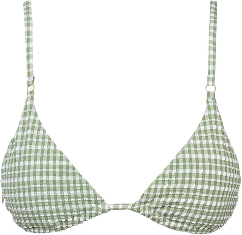 Rhythm Lola Check Slide Triangle Bikini Top - Women's