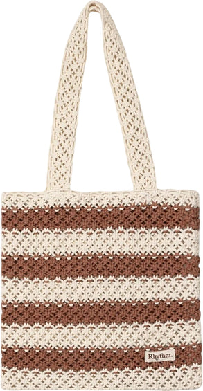 Rhythm Cove Stripe Crochet Tote Bag