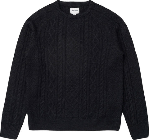 Rhythm Mohair Fishermans Knit Pine Sweater - Men's