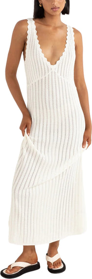 Rhythm Scallop Neckline Knit Maxi Dress - Women's