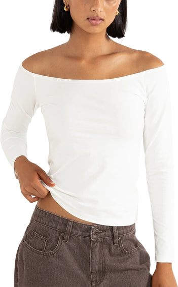 Rhythm Iris Off Shoulder Long Sleeve Jersey Top - Women's