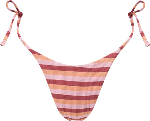 Rhythm Ibiza Stripe Rib Tie-Side High-Cut Bikini Bottom - Women's
