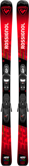 Rossignol Hero Jr 100-140 Skis With Kid 4 Bindings - Youth