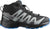 Salomon XA Pro V8 Mid Waterproof Hiking Shoes - Big Kids - Black - Monument - French Blue
