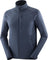 Salomon Essential Lightwarm Full Zip Midlayer Jacket - Men's - Blue Nights