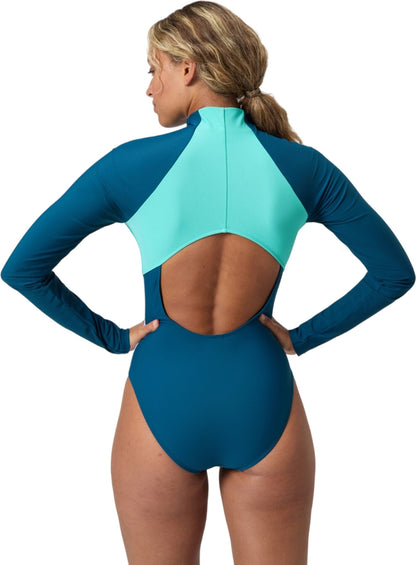 Speedo Colourblock Long Sleeve Zip Swimsuit - Women's