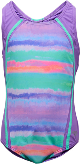 Speedo Printed SPORT Splice One Piece Swimsuit - Girl