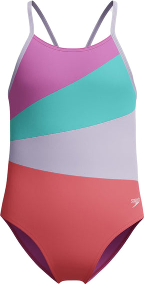 Speedo Radiating Splice One Piece Swimsuit - Girls