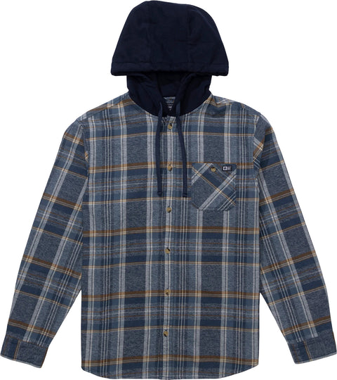 SALTY CREW Whitewash Hooded Flannel Shirt - Men's