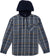 SALTY CREW Whitewash Hooded Flannel Shirt - Men's - Midnight Navy