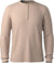 Smartwool Waffle Long Sleeve Henley - Men's - Toffee Cream Heather