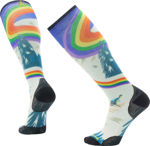 Smartwool Chaussette de contention imprimée sous-genou Rainbow Trails