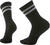 Smartwool Everyday Targeted Cushion Athletic Striped Crew Socks - Unisex - Black