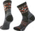 Smartwool Hike Light Cushion Retro Floral Mid Crew Socks - Women's - Charcoal