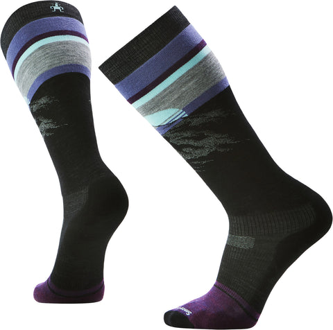 Smartwool Snowboard Targeted Cushion Mountain Sunrise Print Over The Calf Socks - Men's
