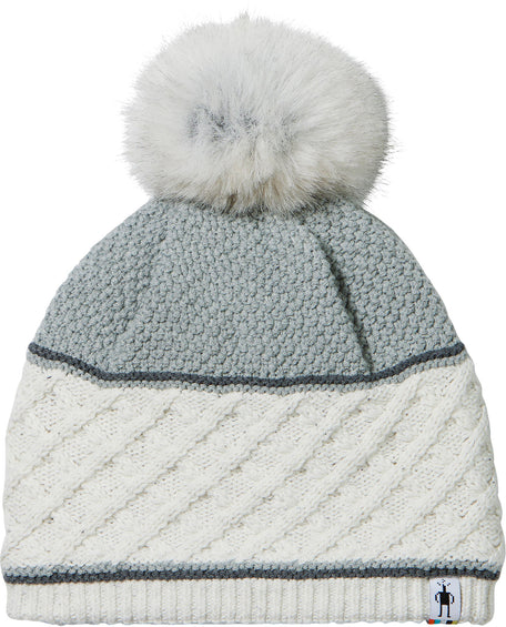 Smartwool Cable Knit Colorblock Pom Beanie - Women's
