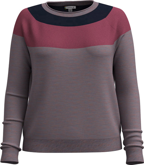 Smartwool Edgewood Colorblock Crew Neck Sweater - Women's