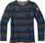 Smartwool Merino 250 Base Layer Crew - Kids - Deep Navy Geo Peaks
