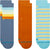 Stance Maliboo Crew Socks - 3 Pack - Youth - Seablue