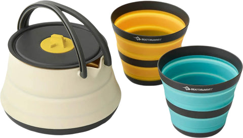 Sea to Summit Frontier Ultralight Collapsible Kettle Cook Set with Cups - 3 Piece 