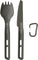 Sea to Summit Frontier Ultralight Cutlery Spork and Knife Set - Hard Anodised Grey