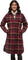 tentree Heavy Weight Flannel Long Jacket - Women's - Deep Burgundy - Modern Plaid - Vintage White