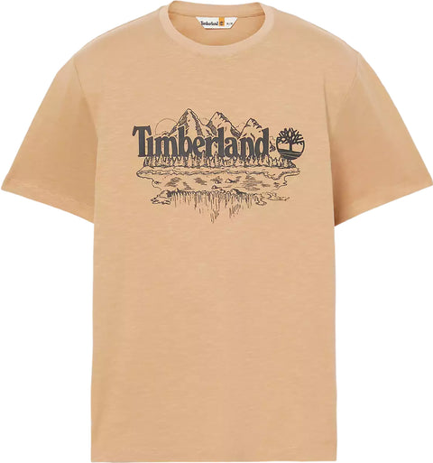 Timberland Short Sleeve Mountain Logo Slub T-Shirt - Men's