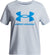 Under Armour UA Big Logo Short Sleeve T-Shirt - Girls - Blue Calm - Blue Atlantis