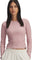Under Armour UA Rival Rib Long Sleeve Top - Women's - Tourmaline Pink - White