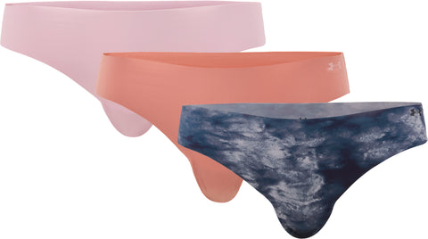 Under Armour UA Pure Stretch 3-Pack Printed No Show Thong - Women's