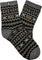 UGG Cressida Cozy Quarter Socks - Women's  - Black Multi Uggisle