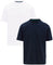 Vallier Dalkey Organic Cotton T-Shirt - 2-pack - Men's - White - Navy