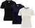 Vallier Highland Rib T-Shirt - 3-pack - Women's - Intense Black - Dark Navy II - Ivory