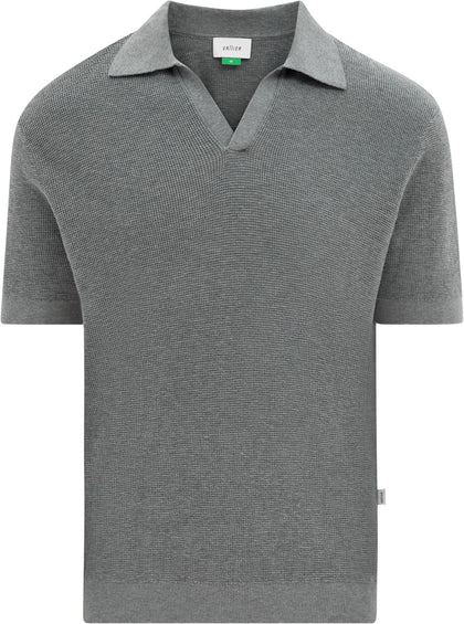 Vallier Juso Sweater Knit Short-Sleeve Polo - Men's