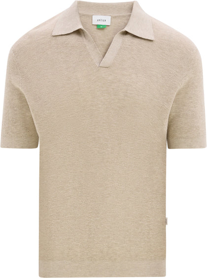 Vallier Juso Sweater Knit Short-Sleeve Polo - Men's