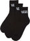 Vans Classic 3-Pack Half Crew Socks - Black