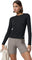 Vuori Lux Long Sleeve Crew Neck T-Shirt - Women's - Black