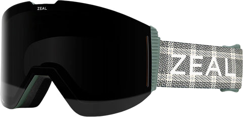 Zeal Optics Lookout RLs + ODT Ski Goggles - Plaiditude - Dark Grey with Sky Blue Mirror Lens
