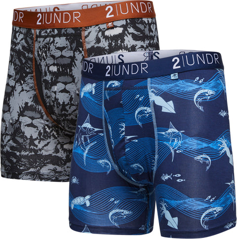 2UNDR Swing Shift 6 Inch Boxer Brief - 2 Pack - Men's
