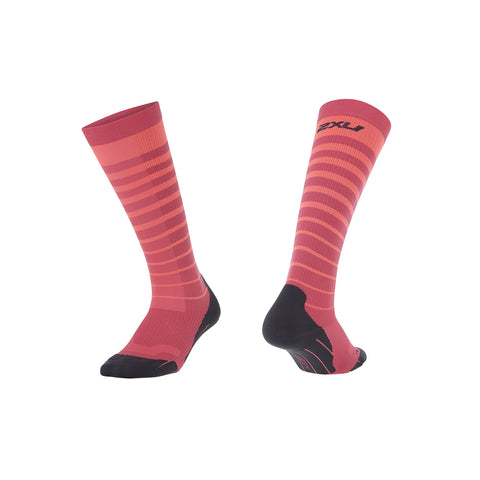 2XU Women's Striped Run Compression Socks