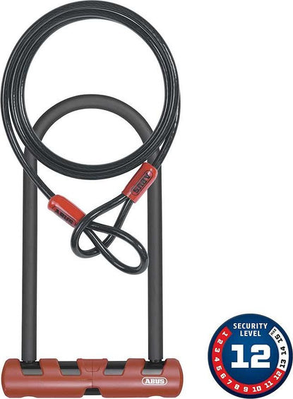 ABUS Ultimate, U-Lock and cable With USH bracket - 160mmx230mm
