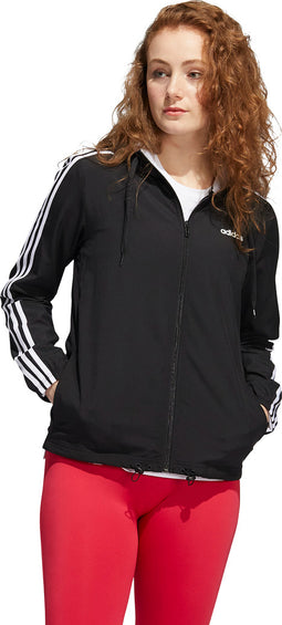 Adidas US Basics Aeroready Polyester 3-Stripes Windbreaker Jacket - Women's