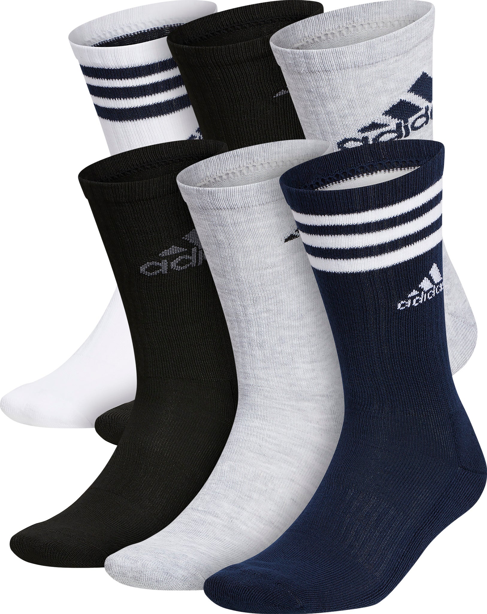 adidas Cushioned Mixed 6 Pairs Crew Socks Men's Altitude Sports