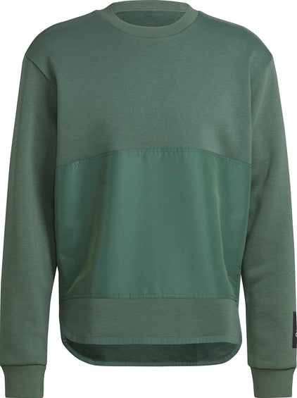 adidas Fleece Woven Crew Neck Sweatshirt - Men's
