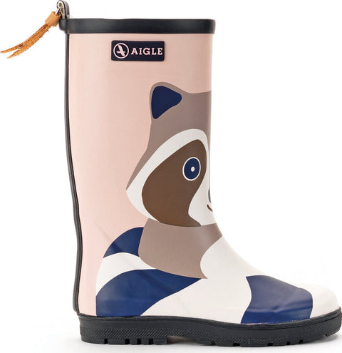 Aigle Woodypop Fun Racoon Rubber Boots - Kid's