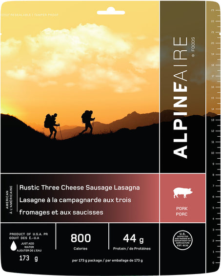 AlpineAire Foods Rustic Three Cheese Sausage Lasagna