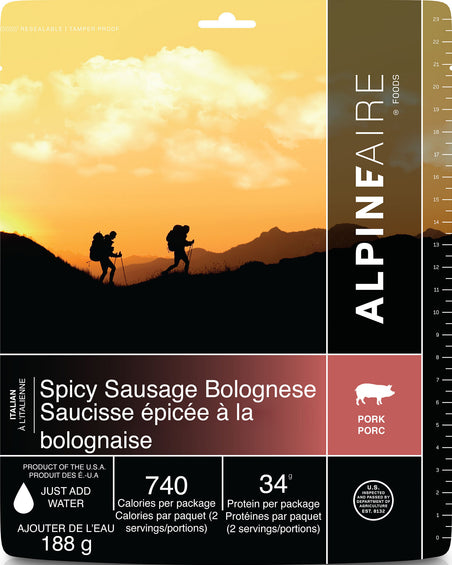 AlpineAire Foods Spicy Sausage Bolognese