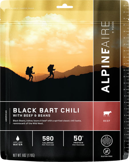AlpineAire Foods Black Bart Chili with Beef & Beans